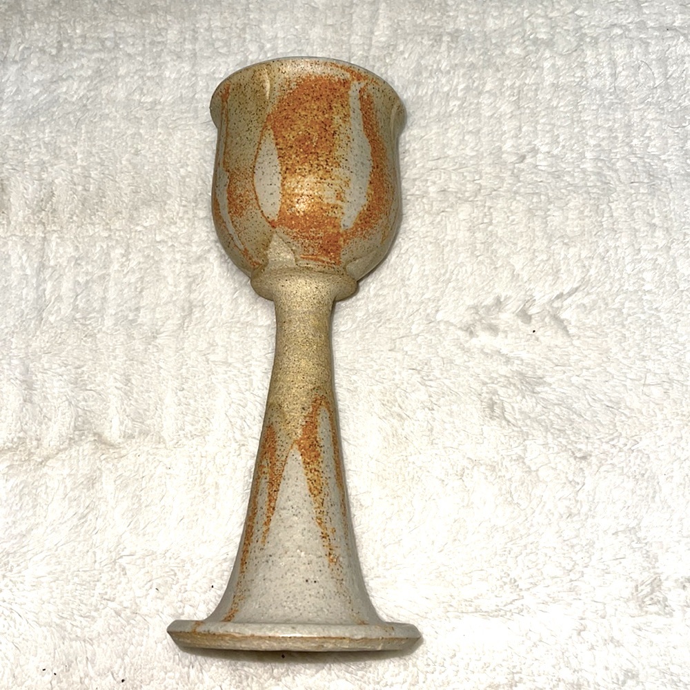 Goblet Signed Pottery - Picture 3 of 8